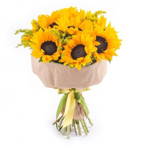 Букет цветов "Букет с подсолнухами"