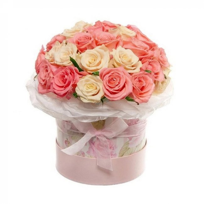 Букет цветов "Шляпная коробка Вдохновение"