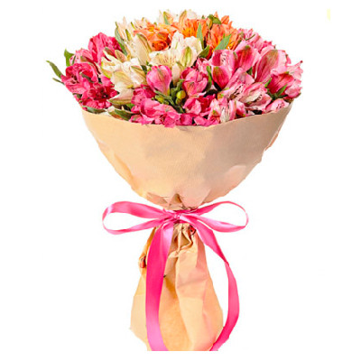 Букет цветов "Розовый этюд"